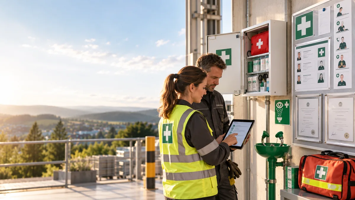 Erste Hilfe im Betrieb: Ersthelfer, Ausrüstung und Schulungsnachweise richtig organisieren